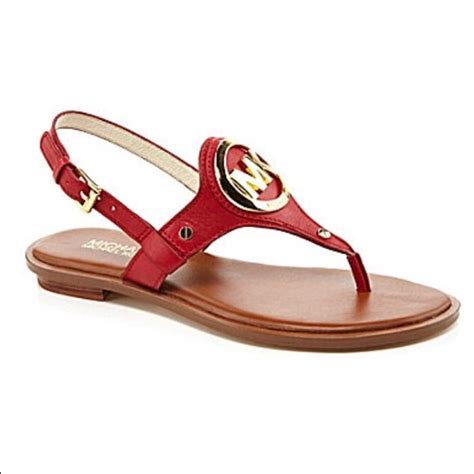 michael kors rainbow sandals|Michael Kors red flat shoes.